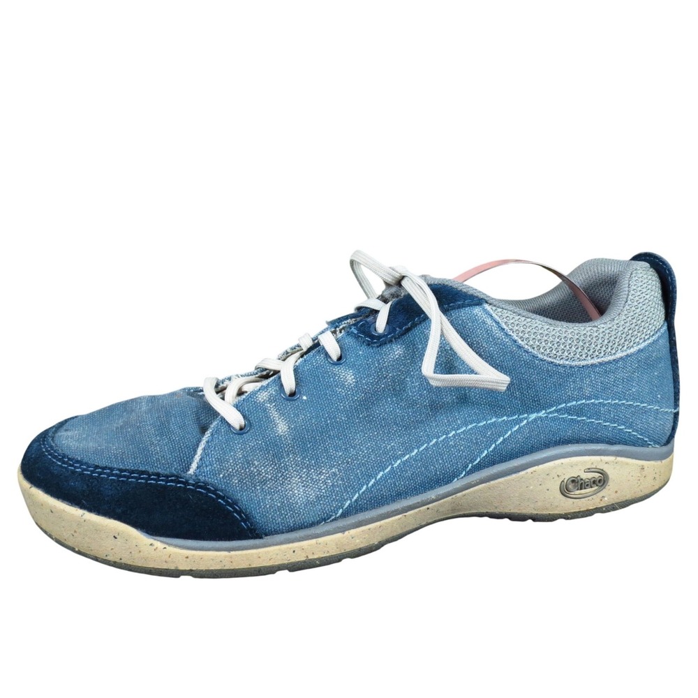 Chaco Kanarra Women Sneaker Size 7 Casual Outdoor Walking Blue Canvas Suede